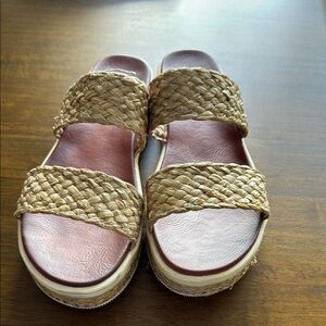 MIA Tan and Brown Platform Sandals